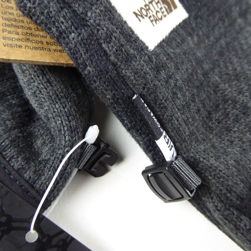 TNF The North Face Sweater Fleece U/R Tech Gordon E-Tip Gloves NWT Gray Plaid - Picture 6 of 6